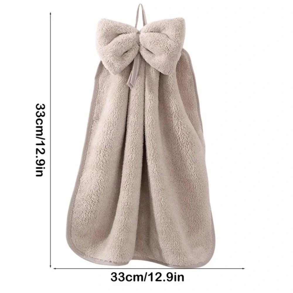 Soft Beige Bow Hand Towel